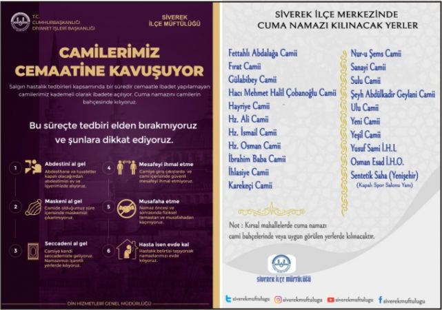 CAMİLERİMİZ CEMAATİNE KAVUŞUYOR