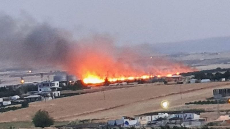 70 DÖNÜMLÜK TARLA ADETA KÜLE DÖNDÜ 