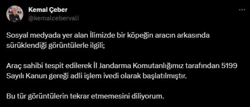 Köpeği Aracına Bağlayıp Sürükleyen Şahıs Yakalandı