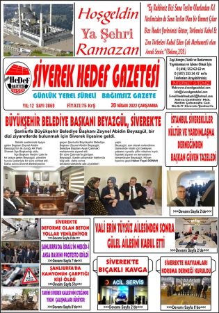 20.04.2022 Tarihli Birinci Sayfa