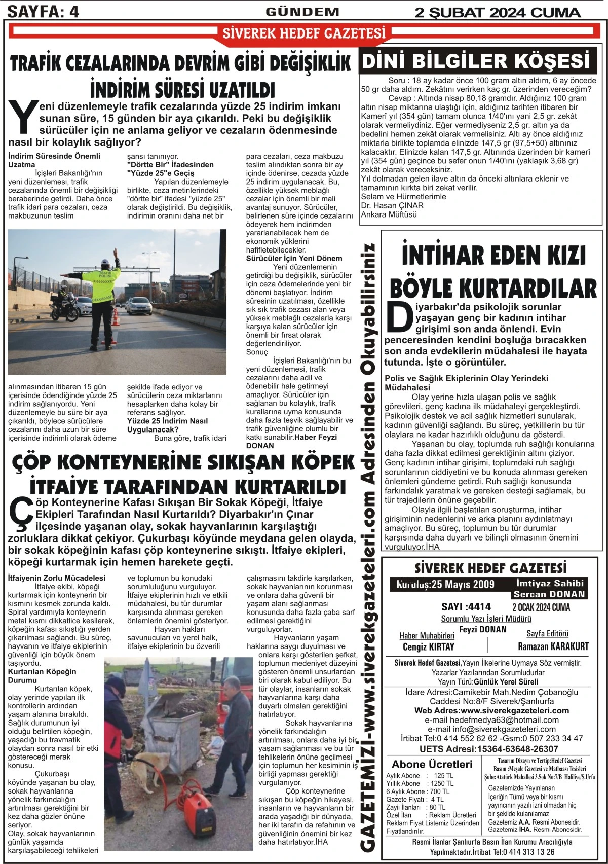 02.02.2024 Tarihli Gazetemiz