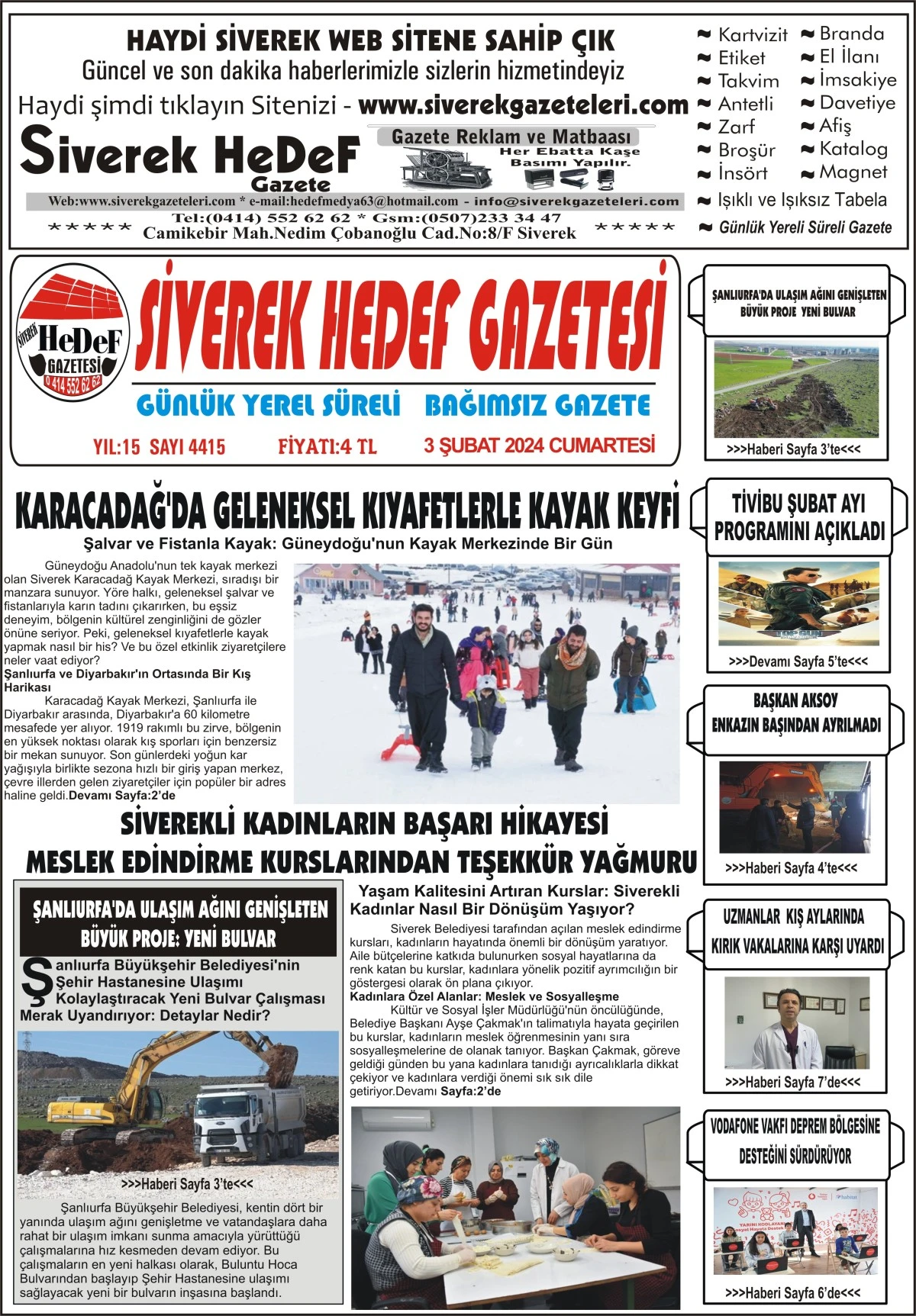 03.03.2024 TARİHLİ GAZETEMİZ