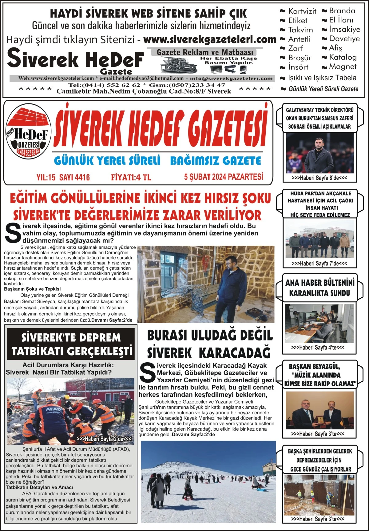 05.02.2024 TARİHLİ GAZETEMİZ