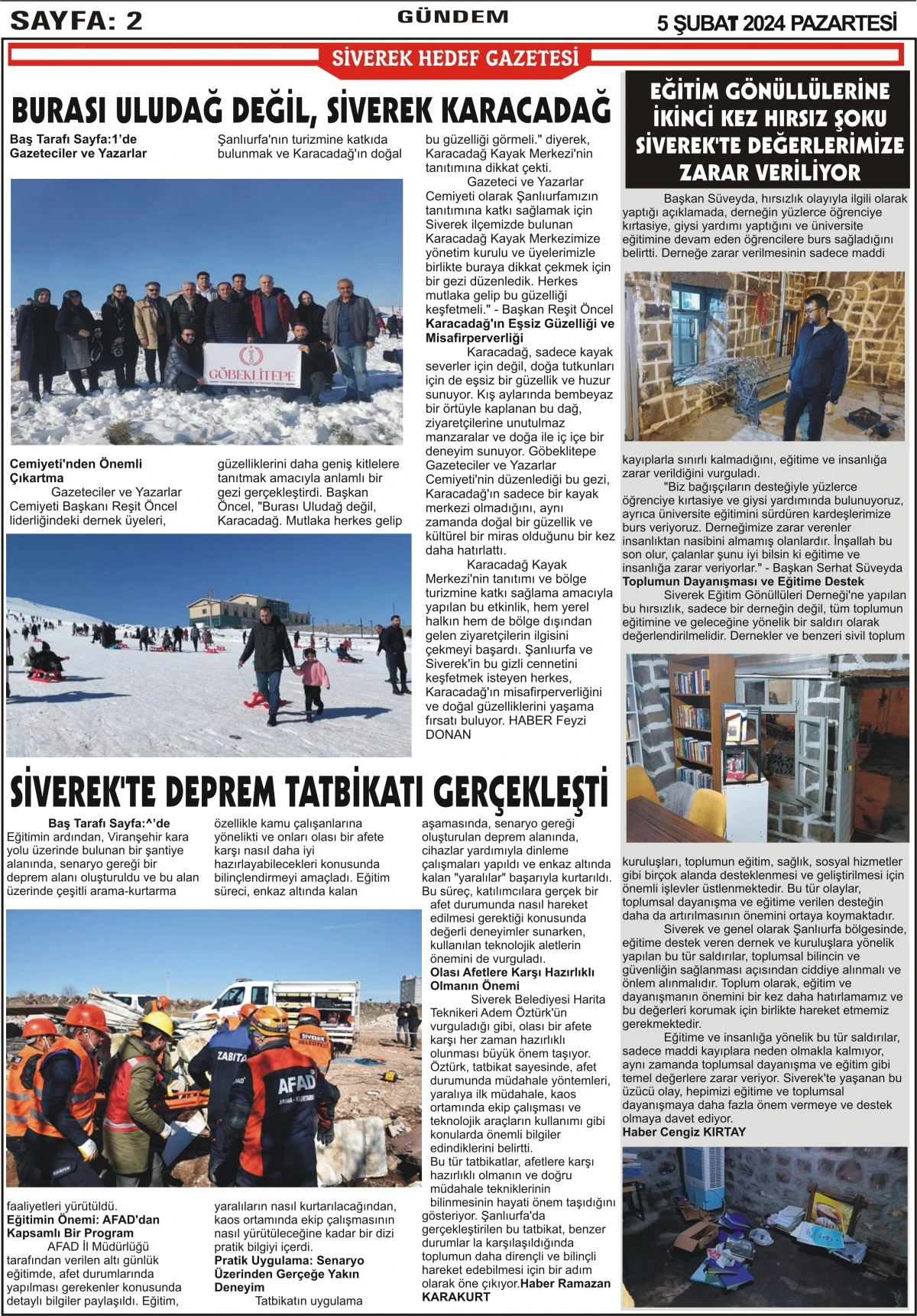 05.02.2024 TARİHLİ GAZETEMİZ