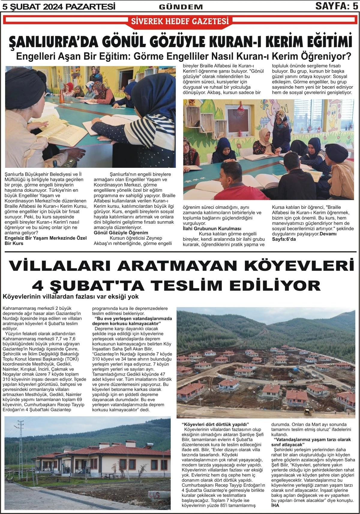 05.02.2024 TARİHLİ GAZETEMİZ