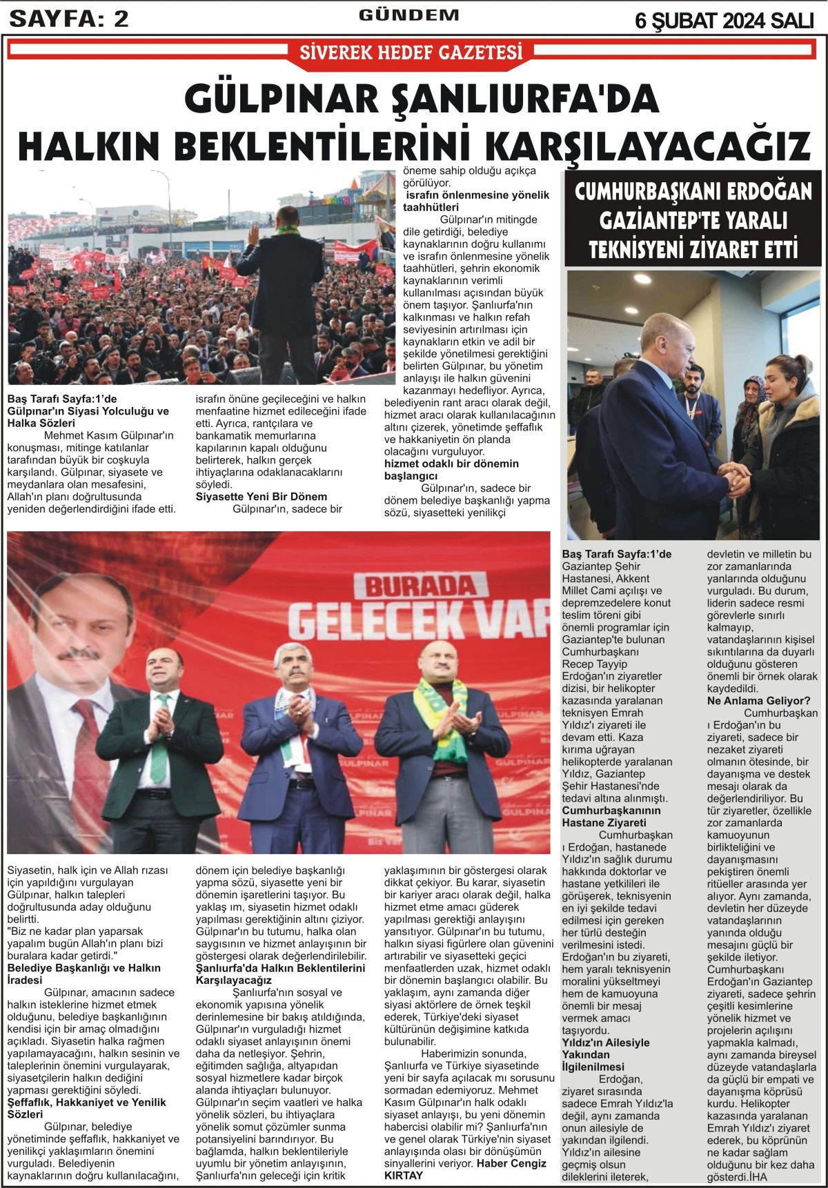 06.02.2024 TARİHLİ GAZETEMİZ