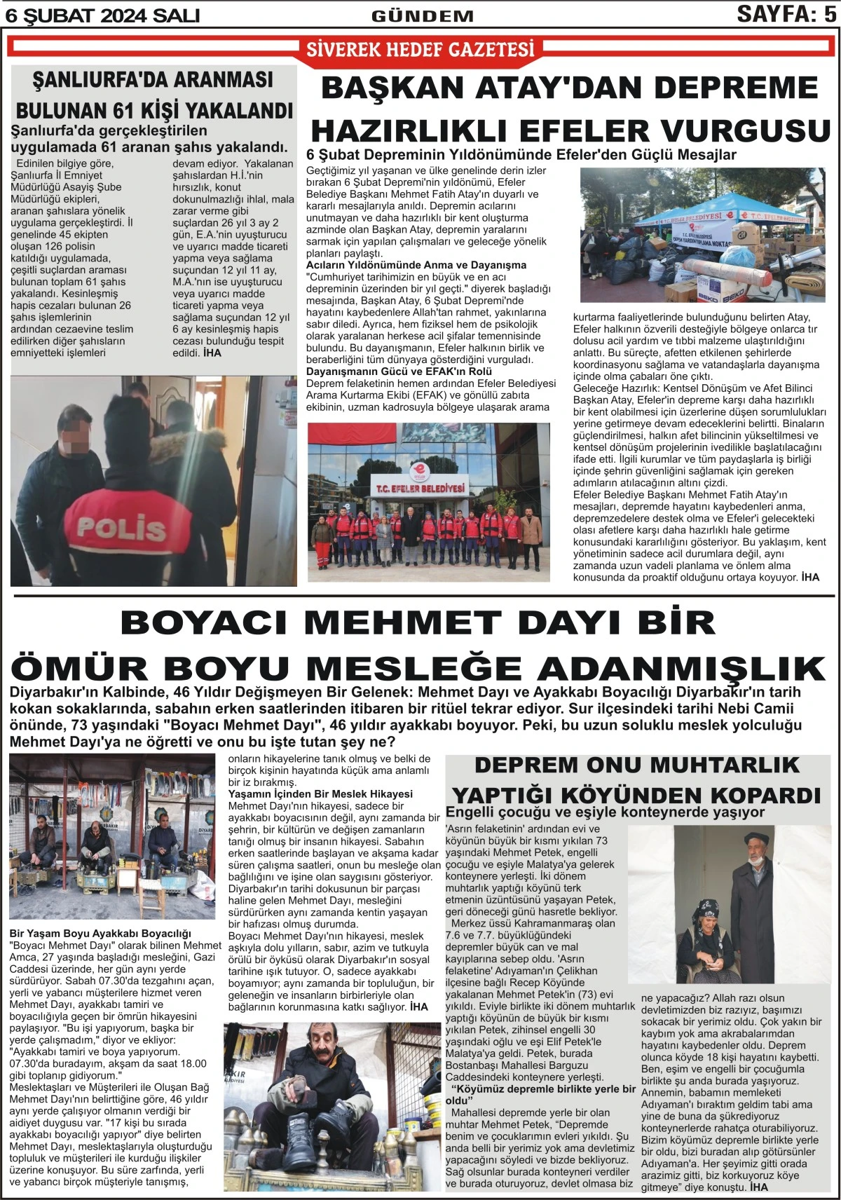 06.02.2024 TARİHLİ GAZETEMİZ