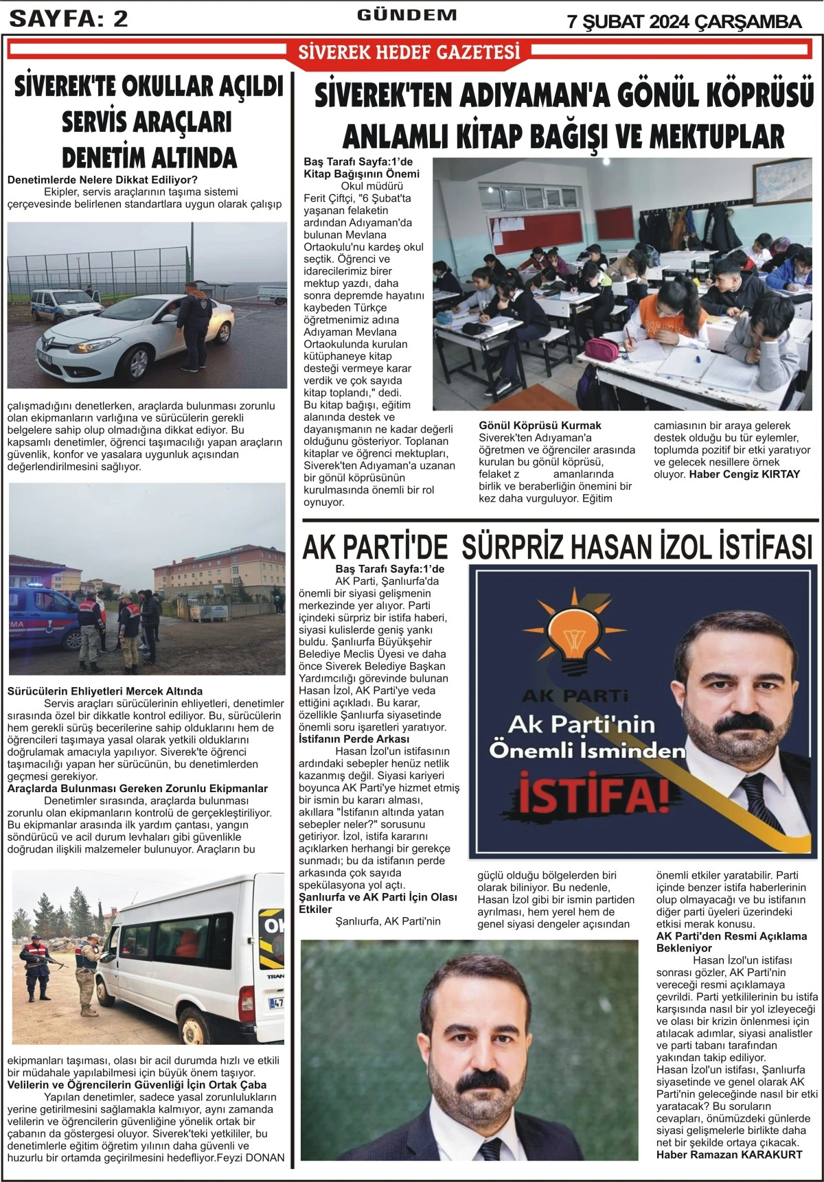 07.02.2024 TARİHLİ GAZETEMİZ