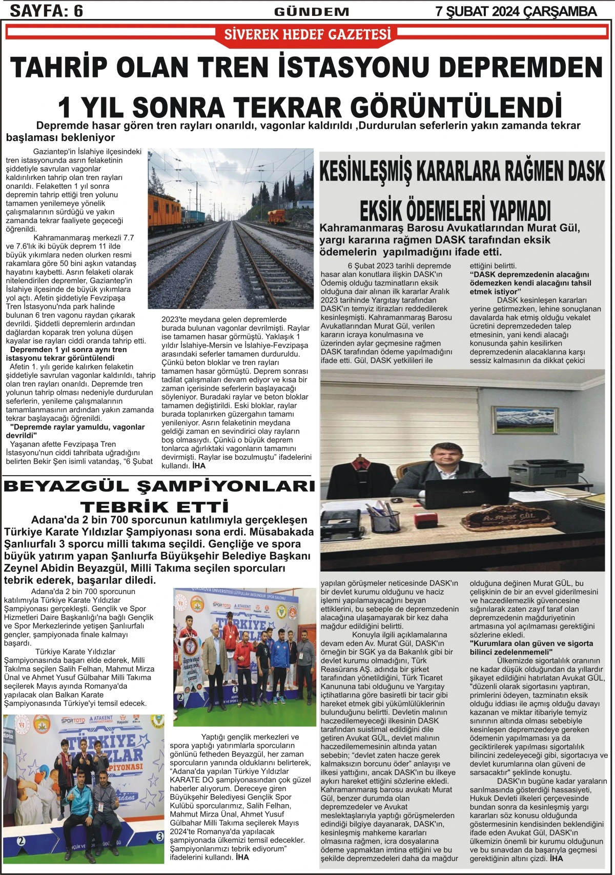 07.02.2024 TARİHLİ GAZETEMİZ