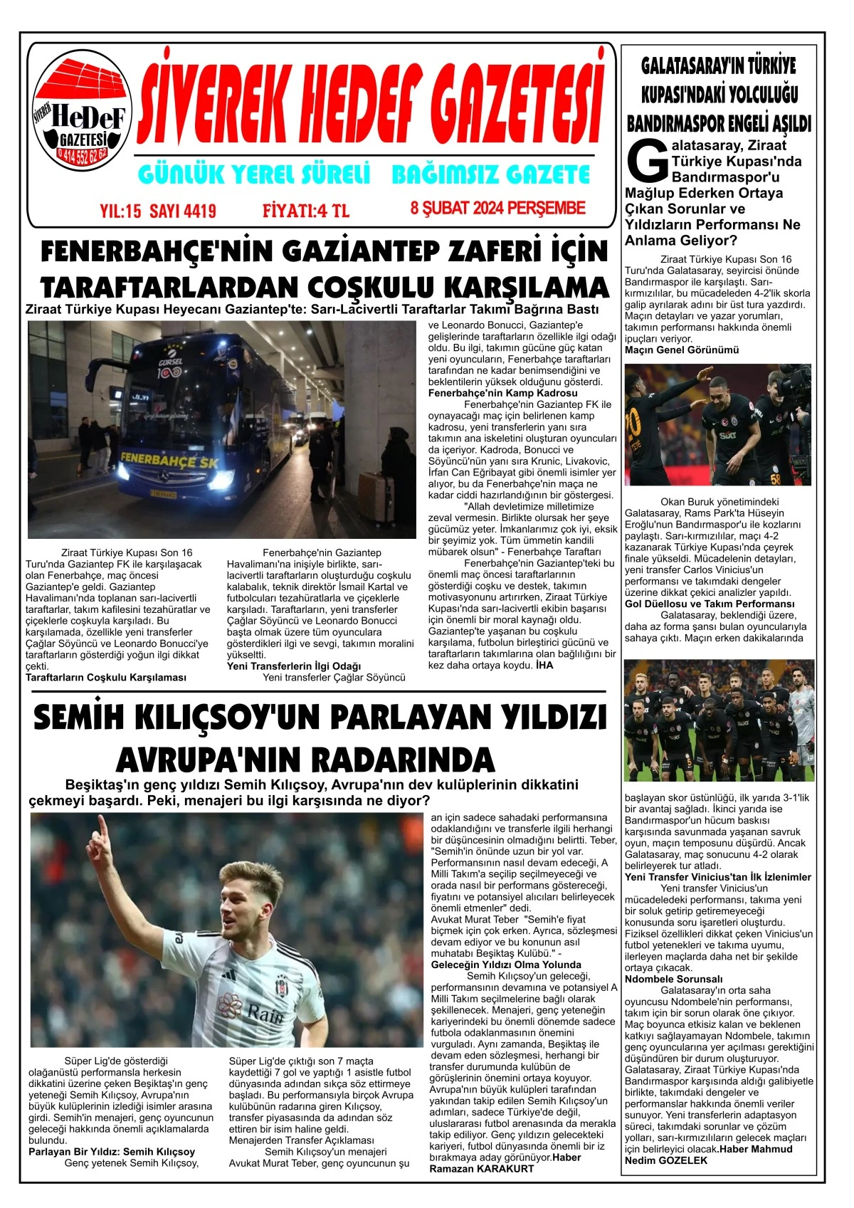 08.02.2024  TARİHLİ GAZETEMİZ