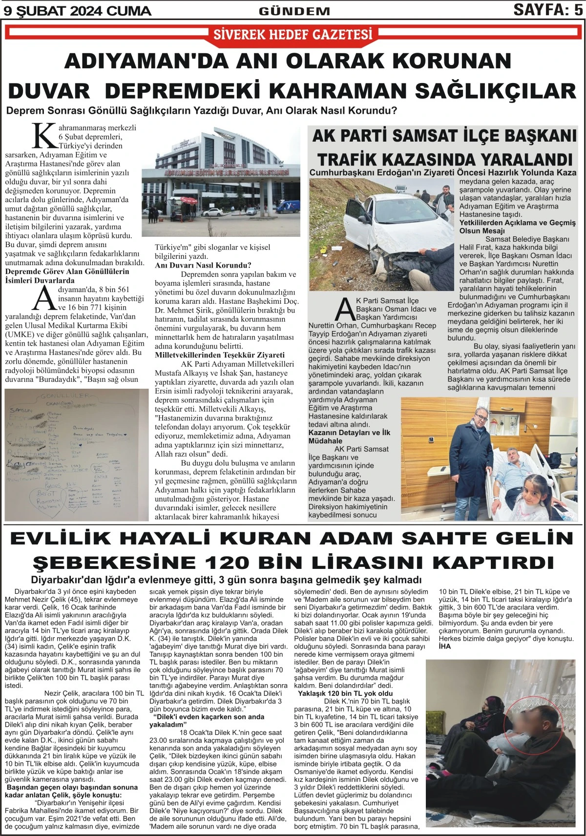 09.02.2024  TARİHLİ GAZETEMİZ