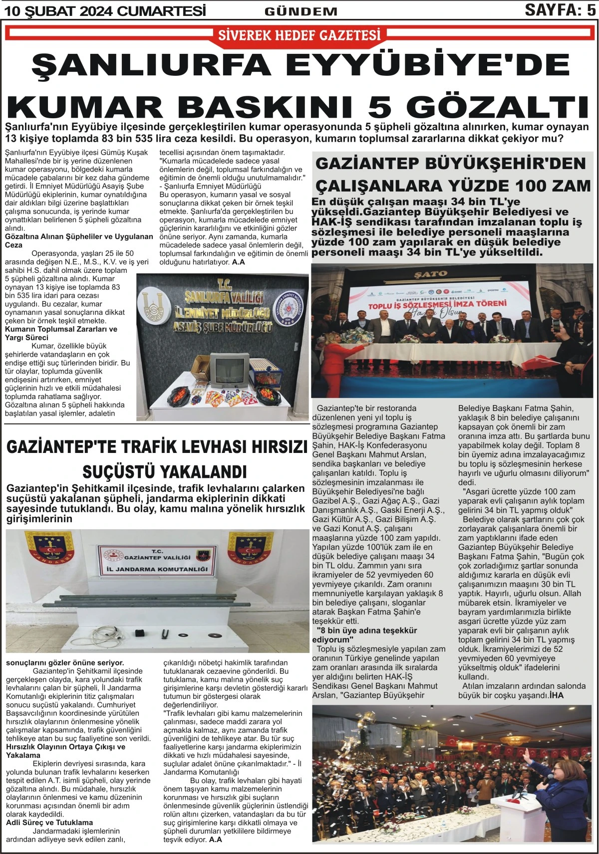 10.02.2024 TARİHLİ GAZETEMİZ