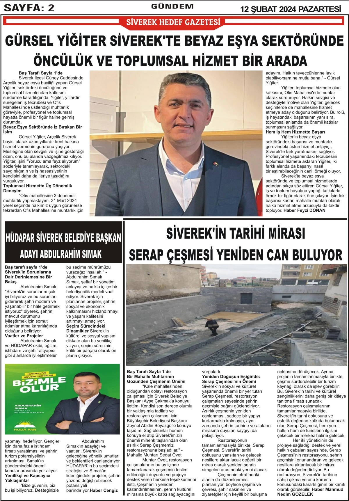 12.02.2024  Tarihli Gazetemiz