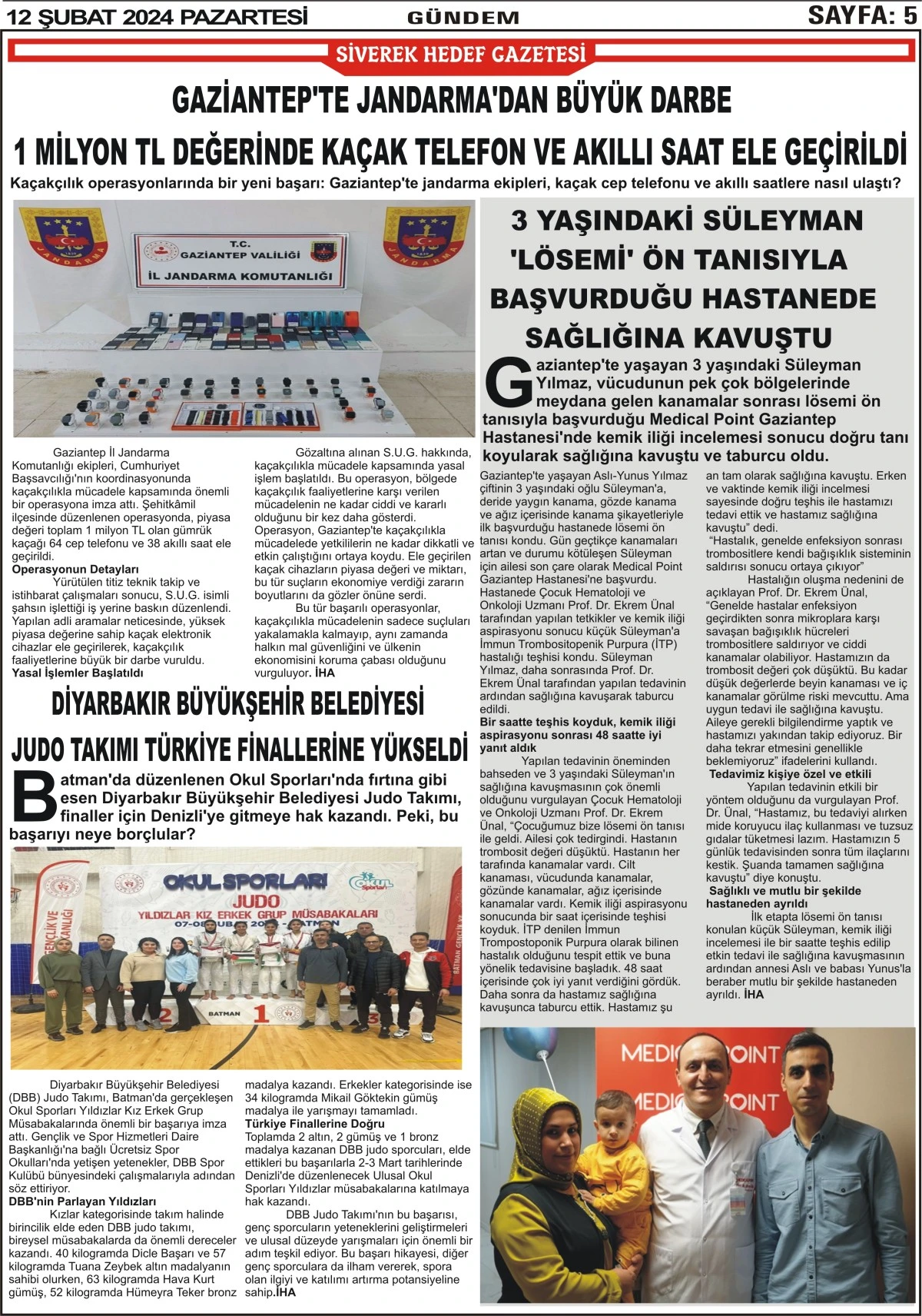 12.02.2024  Tarihli Gazetemiz