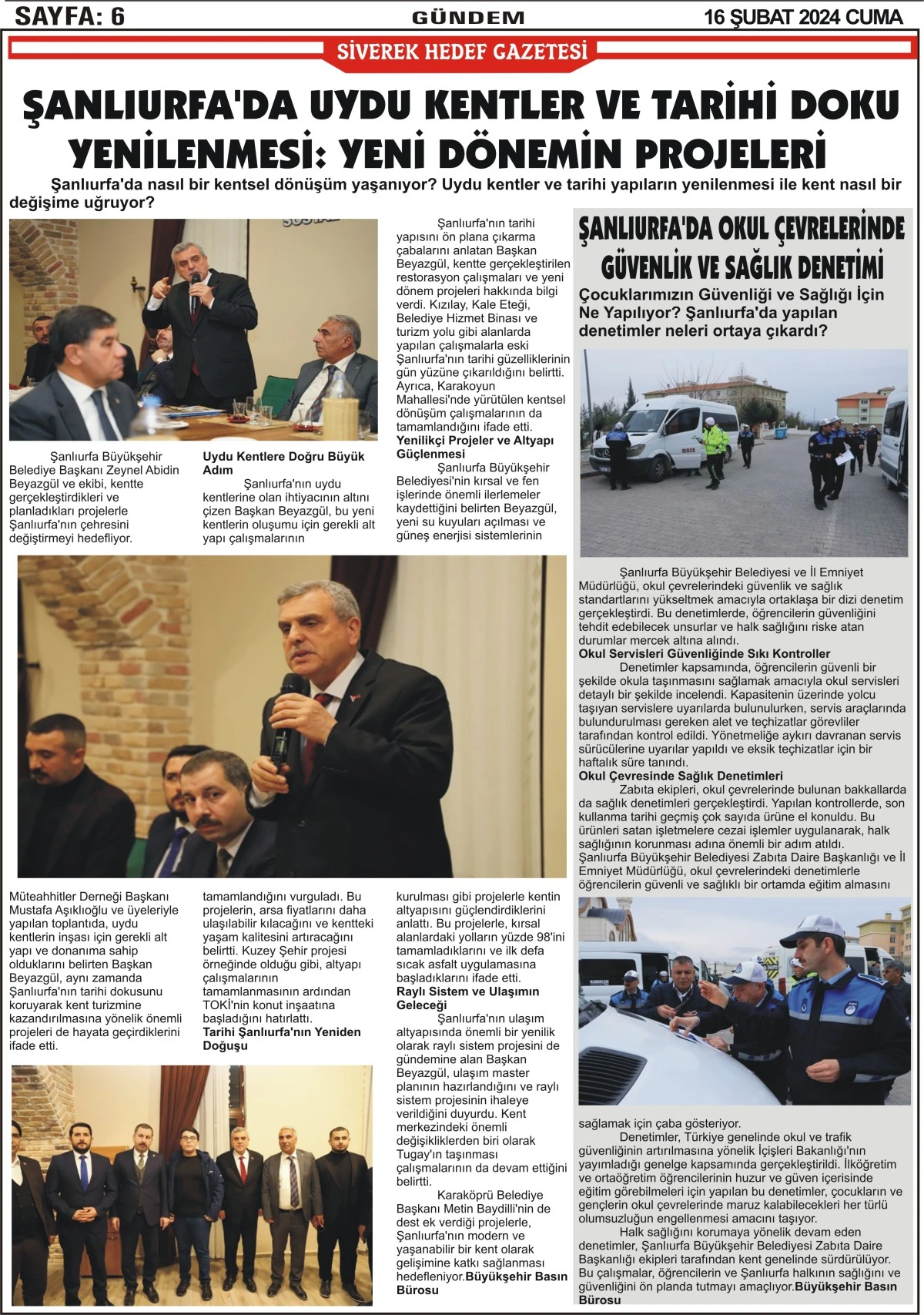 16.02.2024 Tarihli Gazetemiz