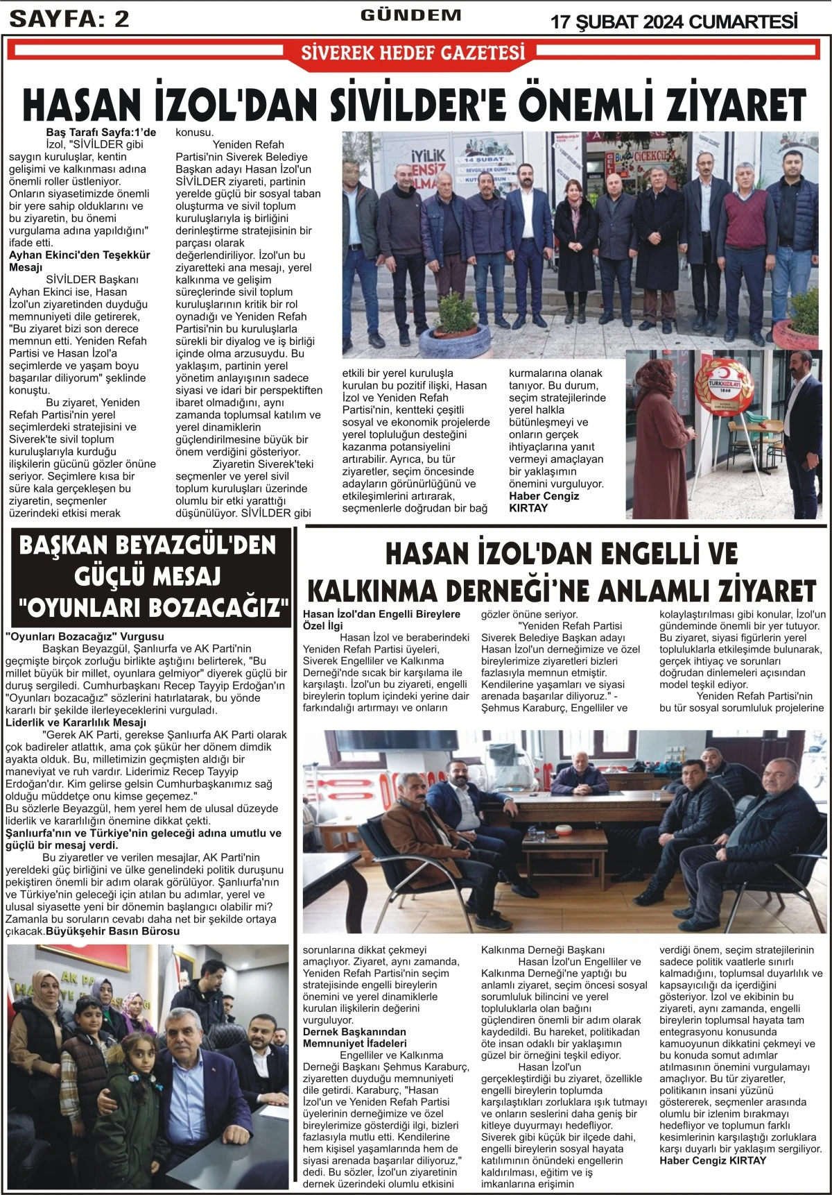 17.02.2024 Tarihli Gazetemiz