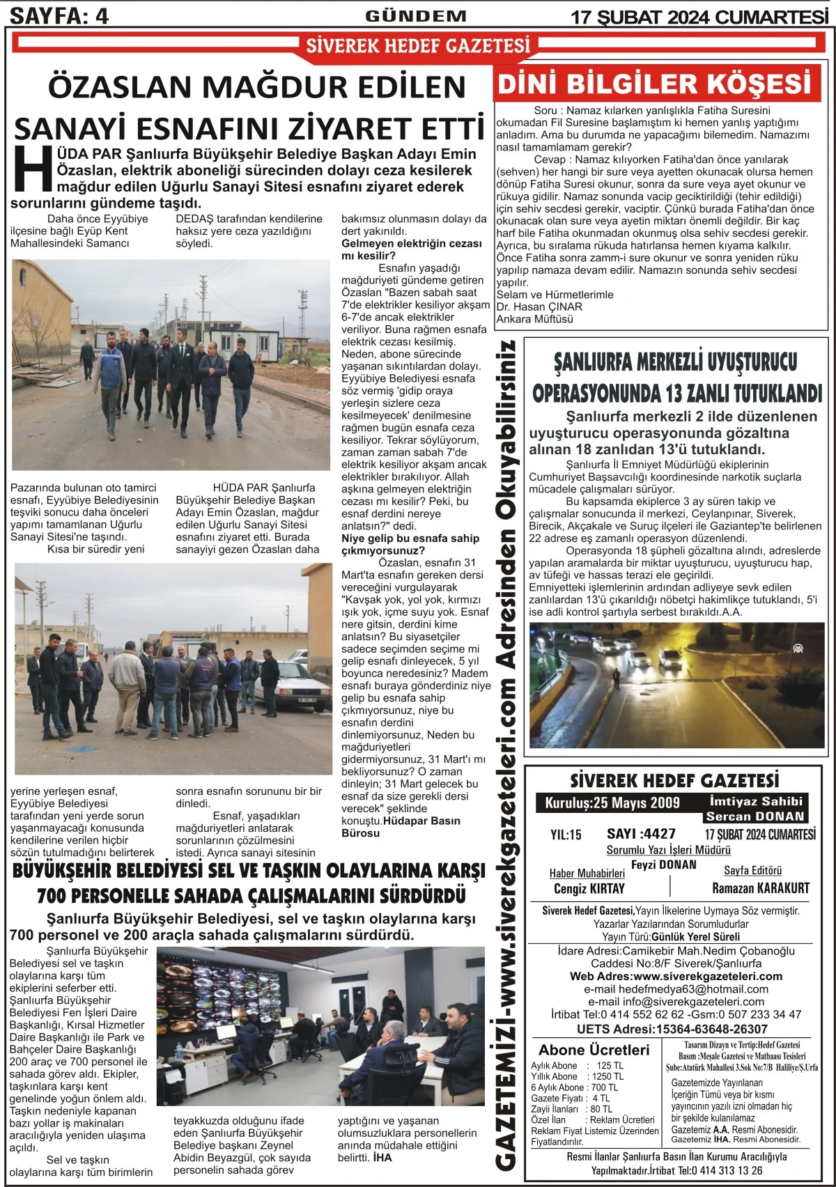 17.02.2024 Tarihli Gazetemiz