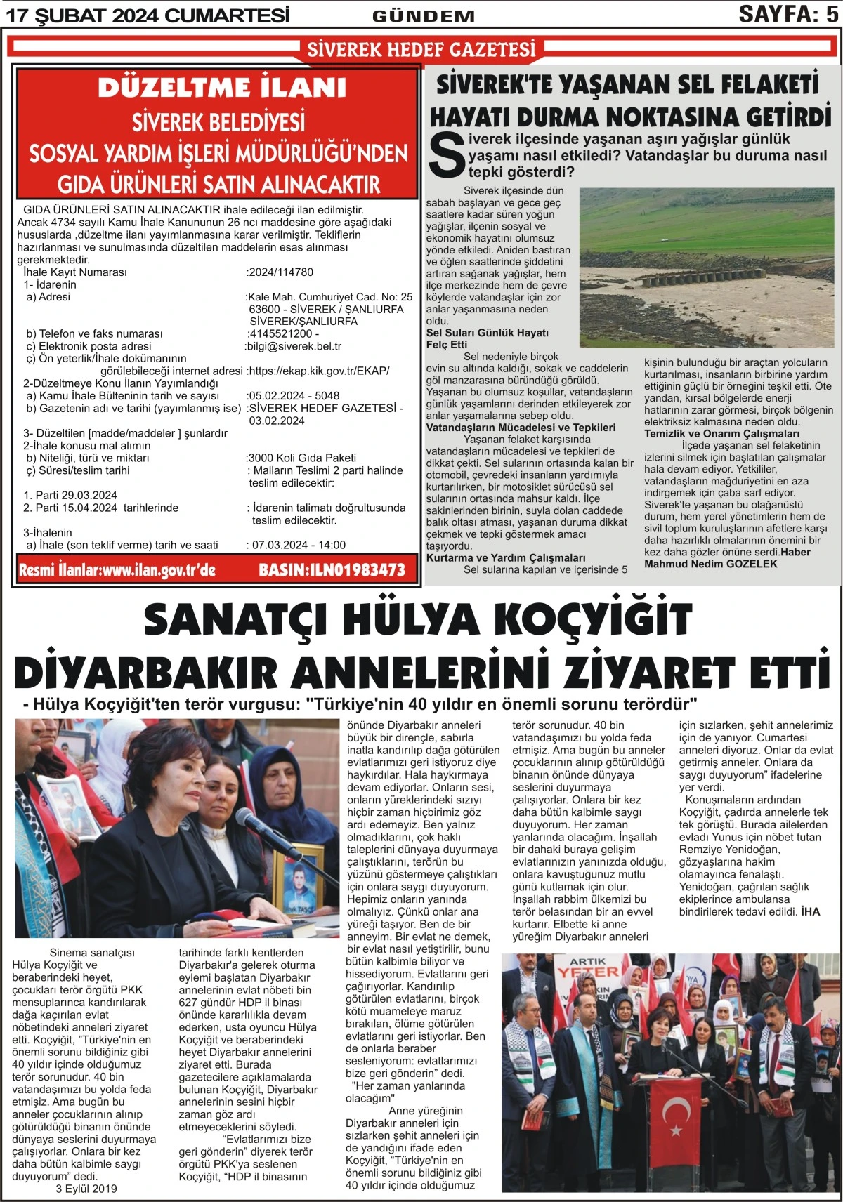 17.02.2024 Tarihli Gazetemiz