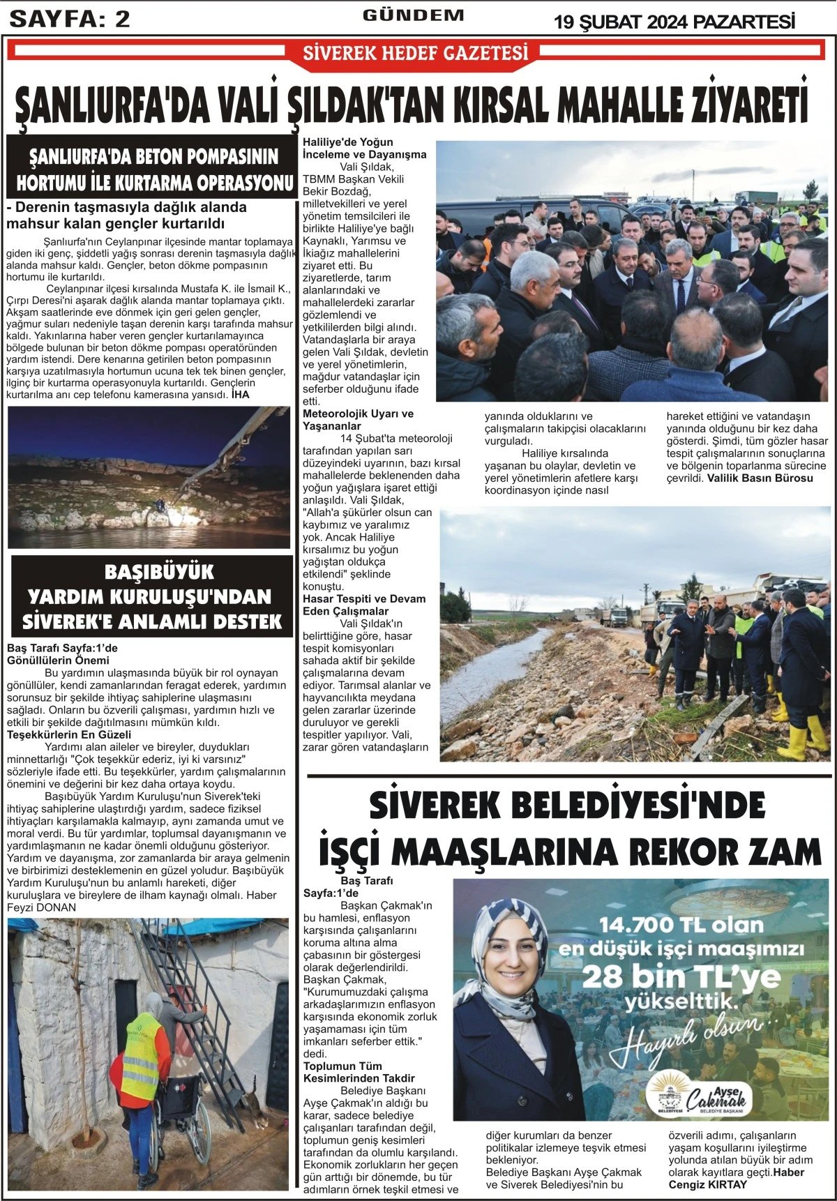 19.02.2024 Tarihli Gazetemiz