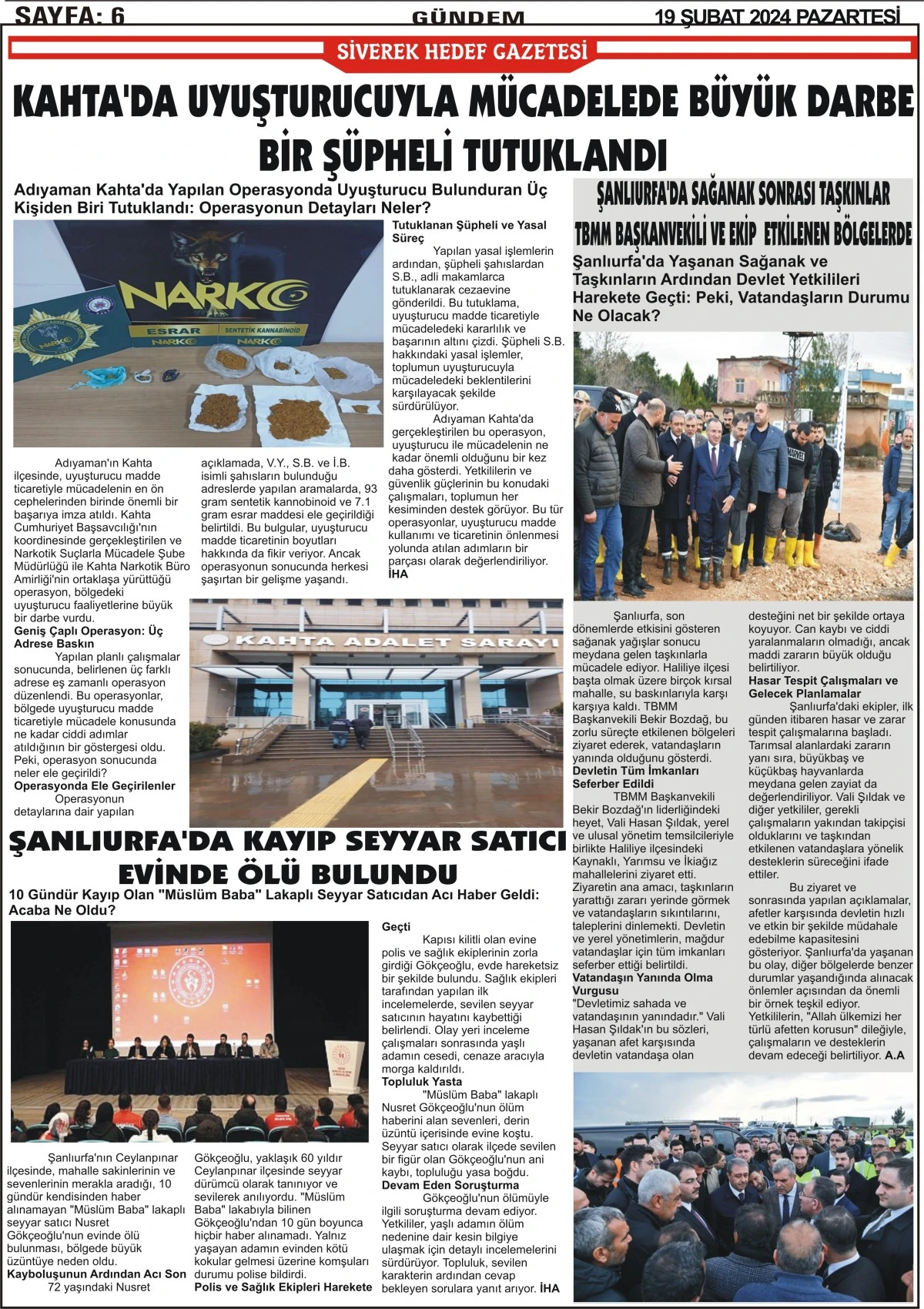 19.02.2024 Tarihli Gazetemiz