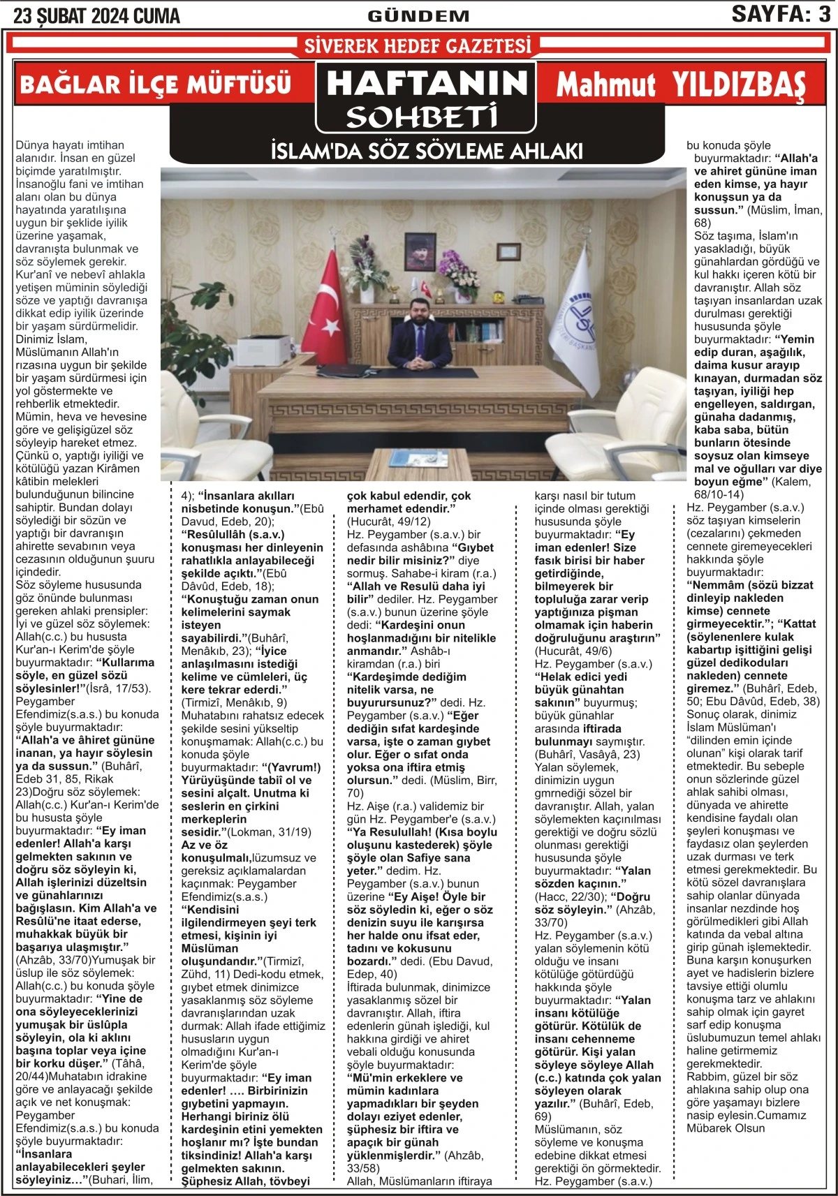 23.02.2024 Tarihli Gazetemiz