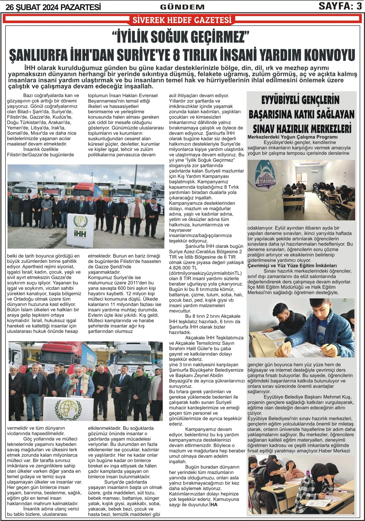 26.02.2024 Tarihli Gazetemiz