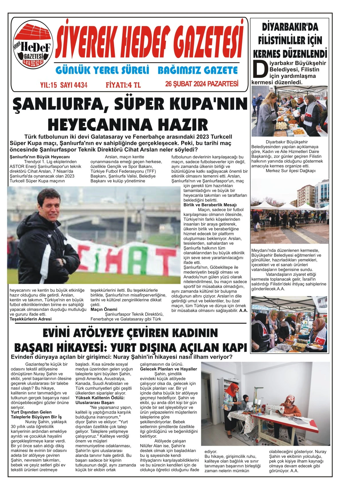 26.02.2024 Tarihli Gazetemiz