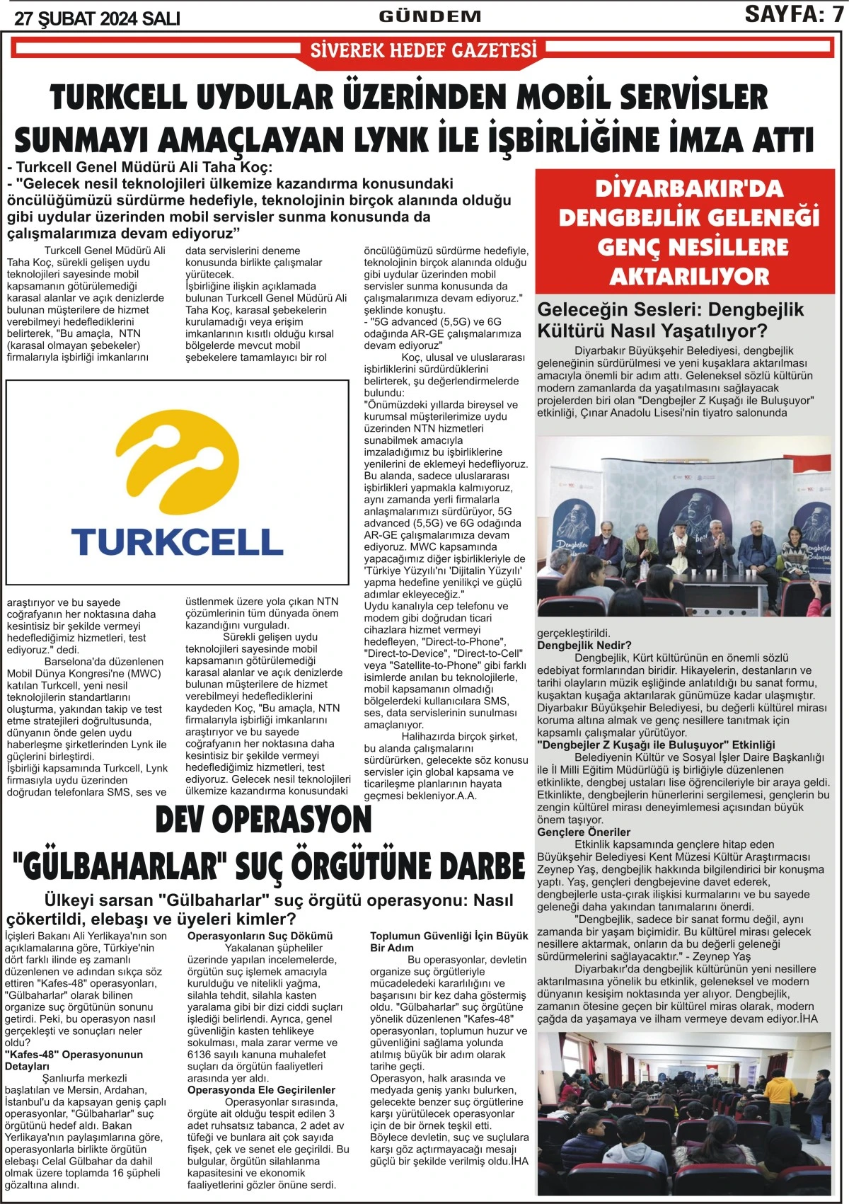 27.02.2024 Tarihli Gazetemiz