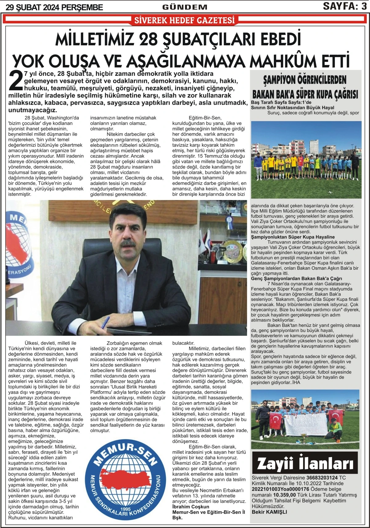 29.02.2024 Tarihli Gazetemiz