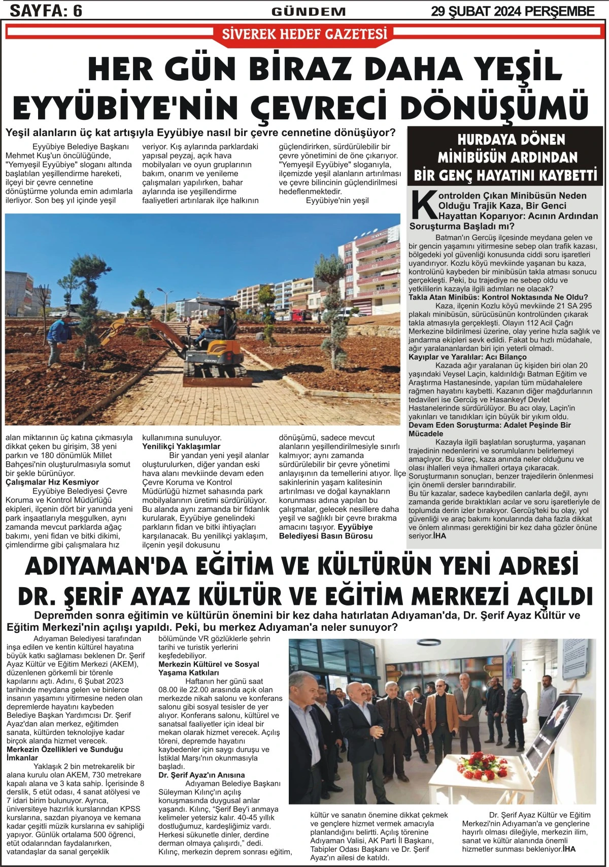 29.02.2024 Tarihli Gazetemiz