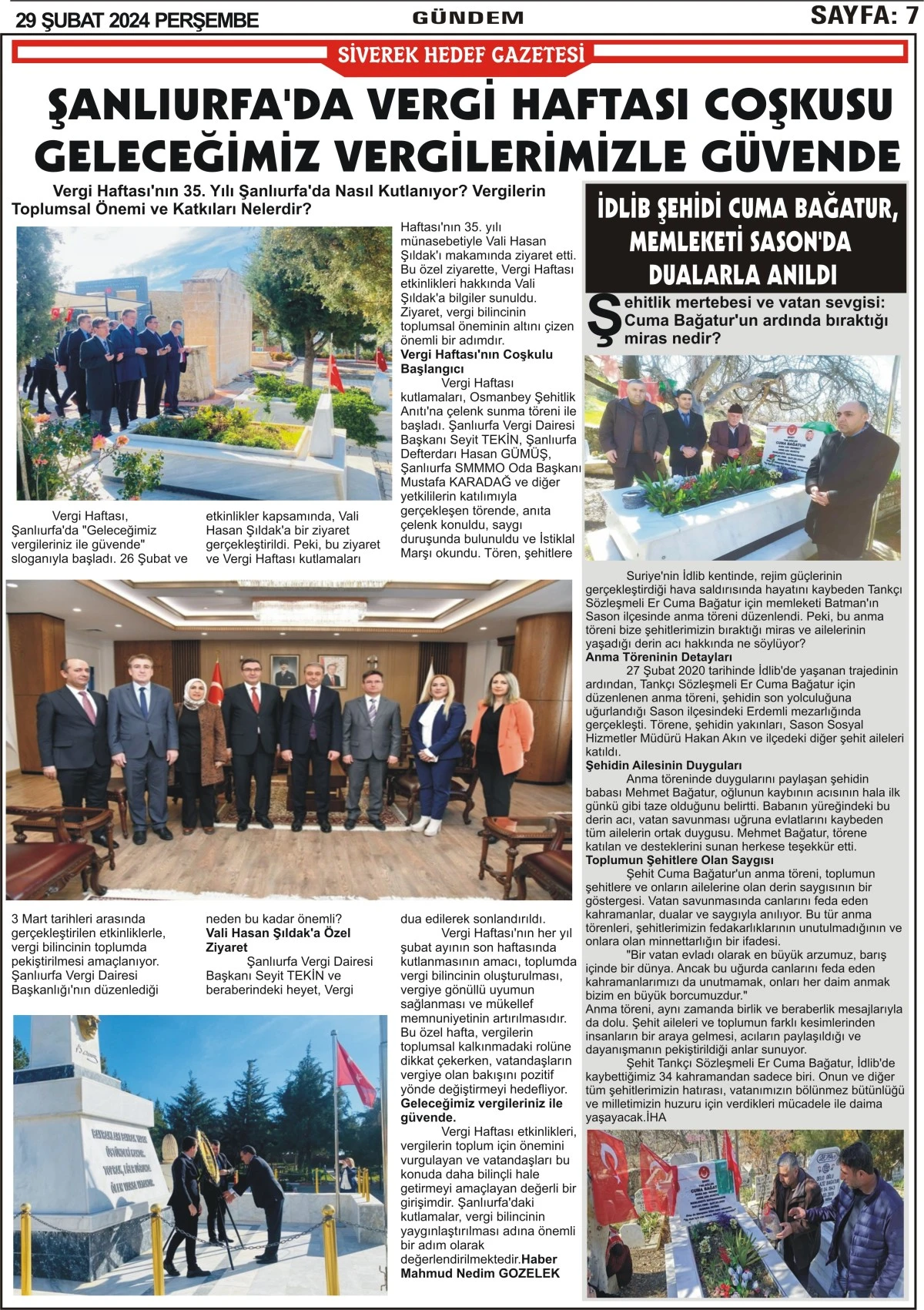 29.02.2024 Tarihli Gazetemiz