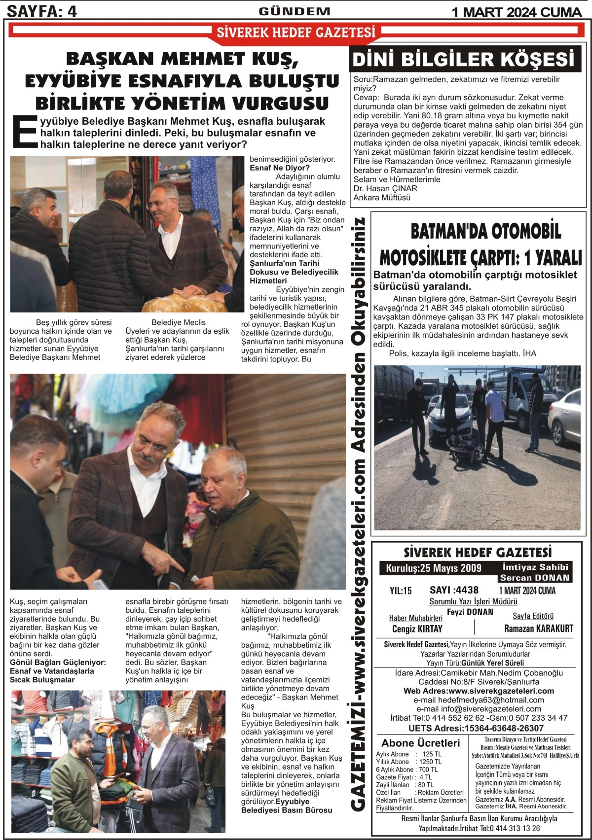 01.03.2024 Tarihli Gazetemiz