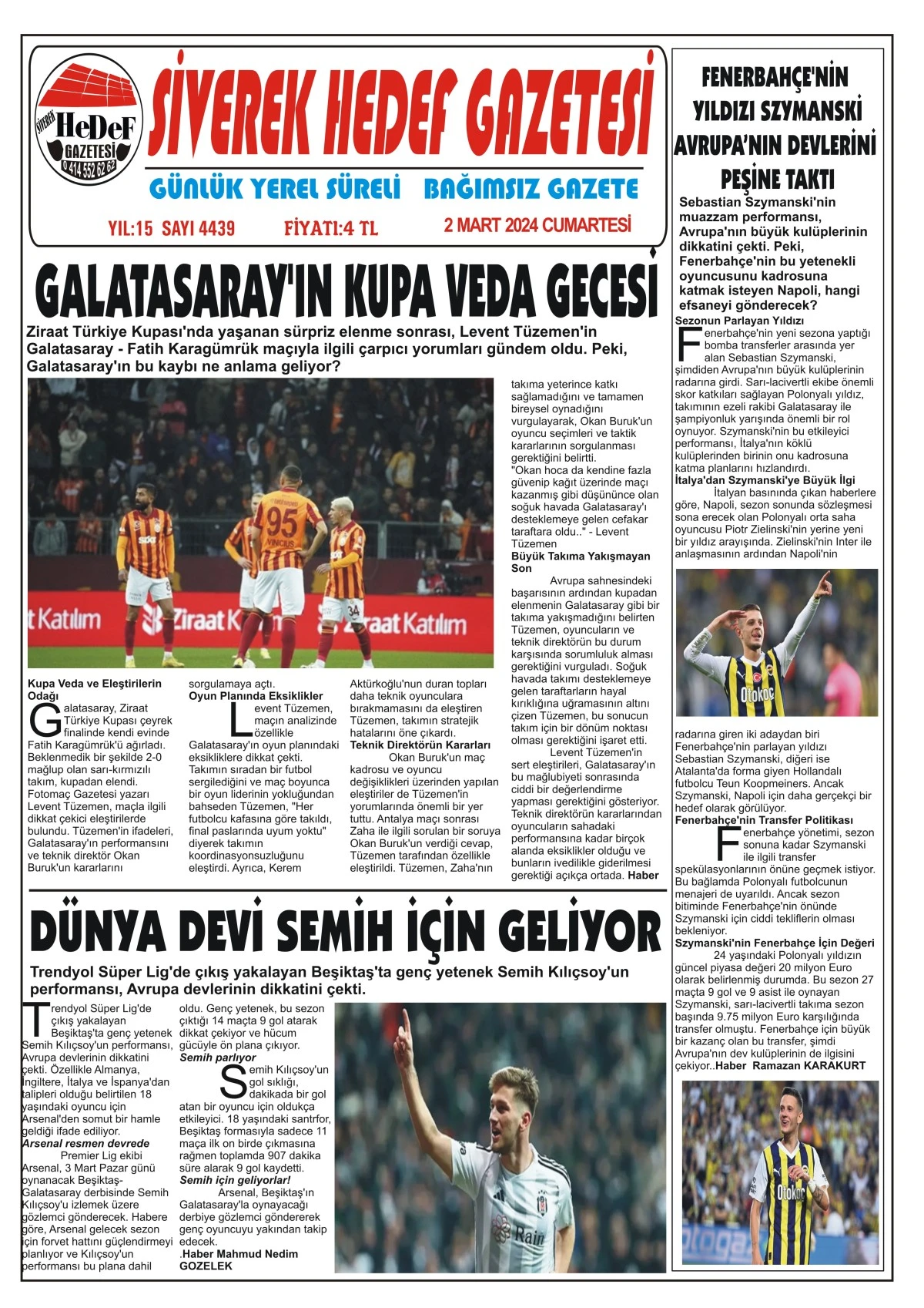 02.03.2024  Tarihli Gazetemiz