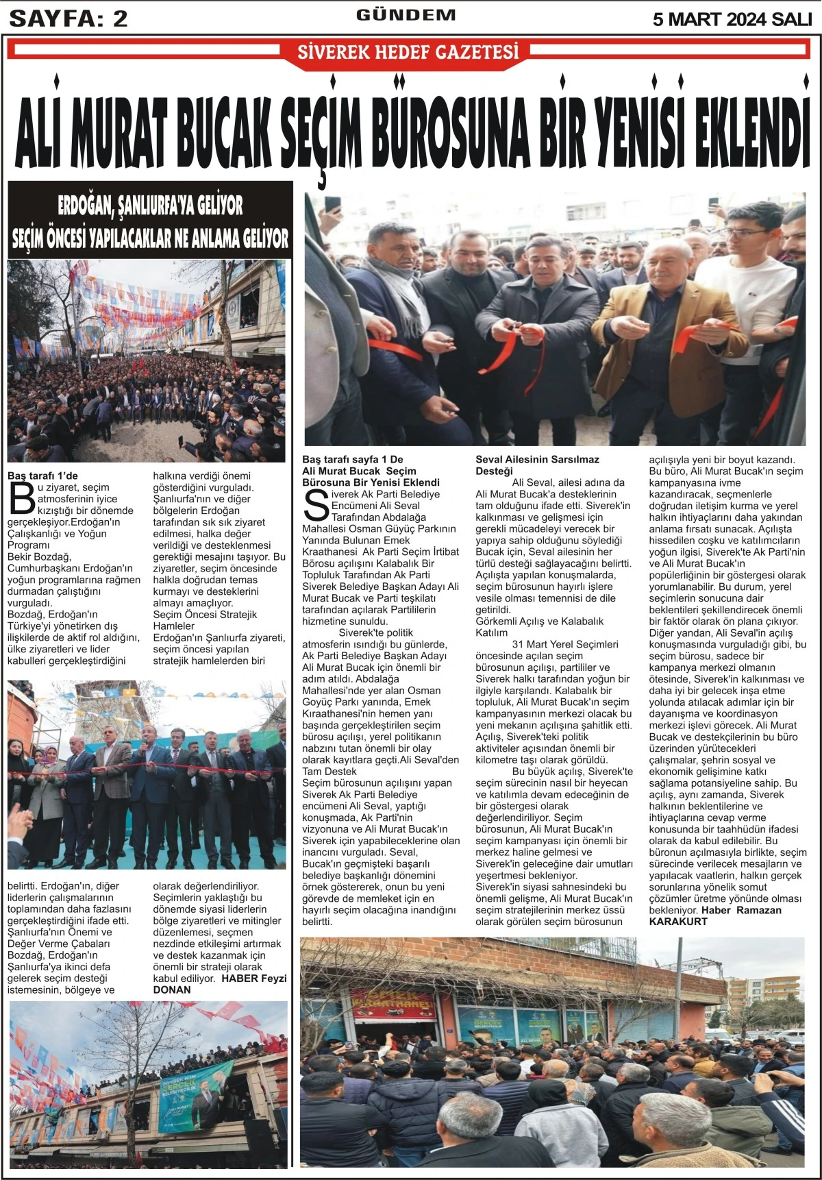 05.03.2024 Tarihli Gazetemiz