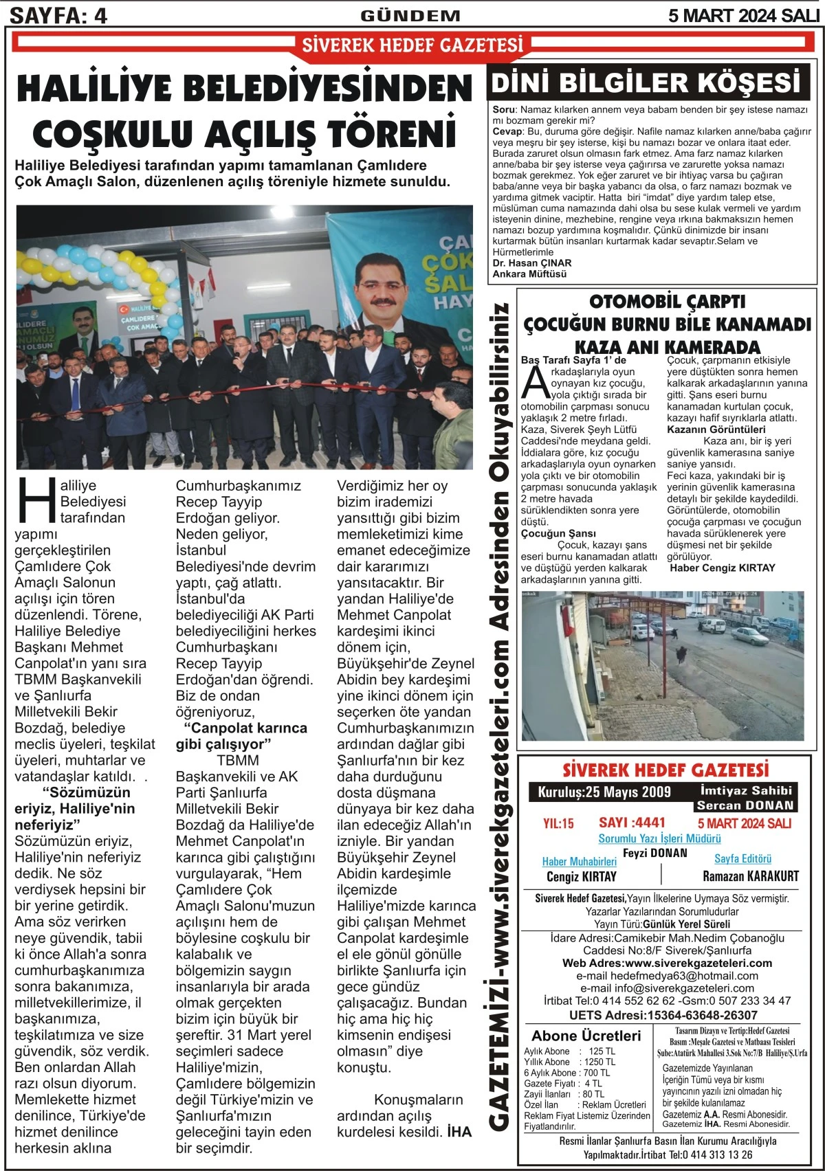 05.03.2024 Tarihli Gazetemiz