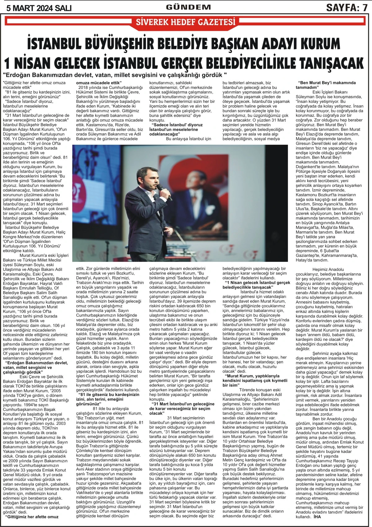 05.03.2024 Tarihli Gazetemiz