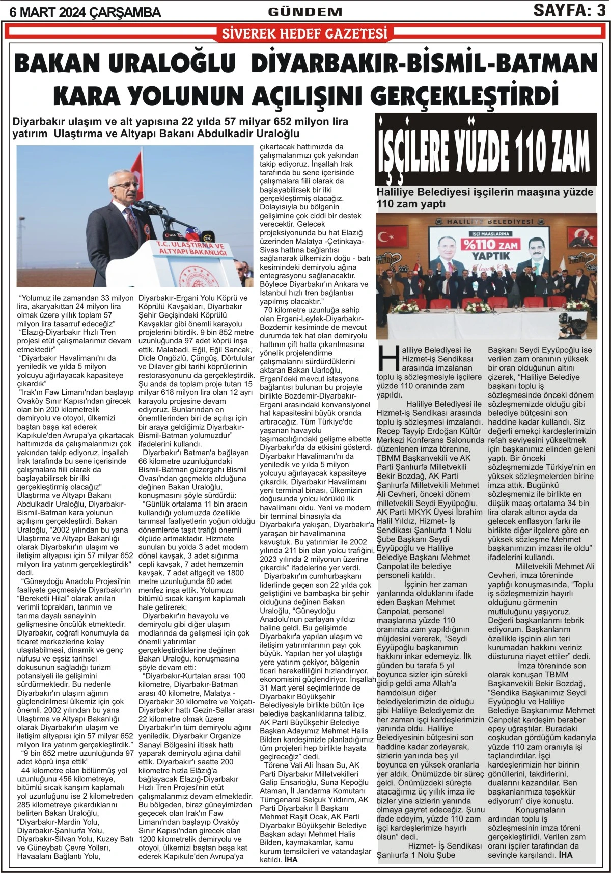 06.03.2024 Tarihli Gazetemiz