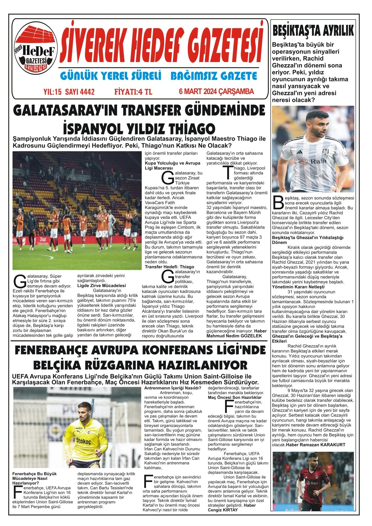 06.03.2024 Tarihli Gazetemiz