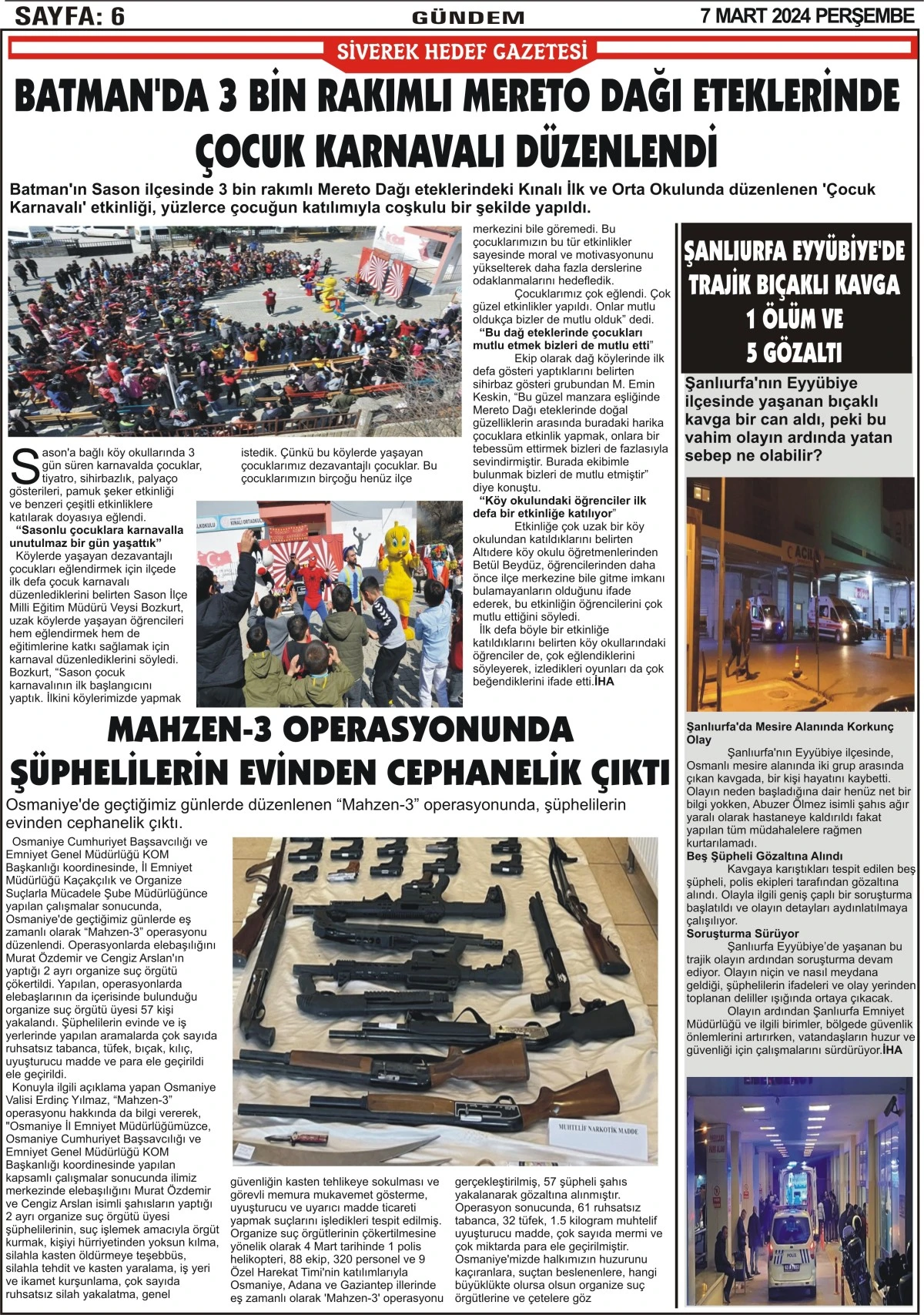 07.03.2024 Tarihli Gazetemiz