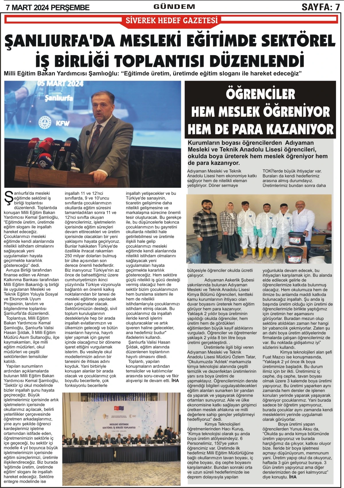 07.03.2024 Tarihli Gazetemiz