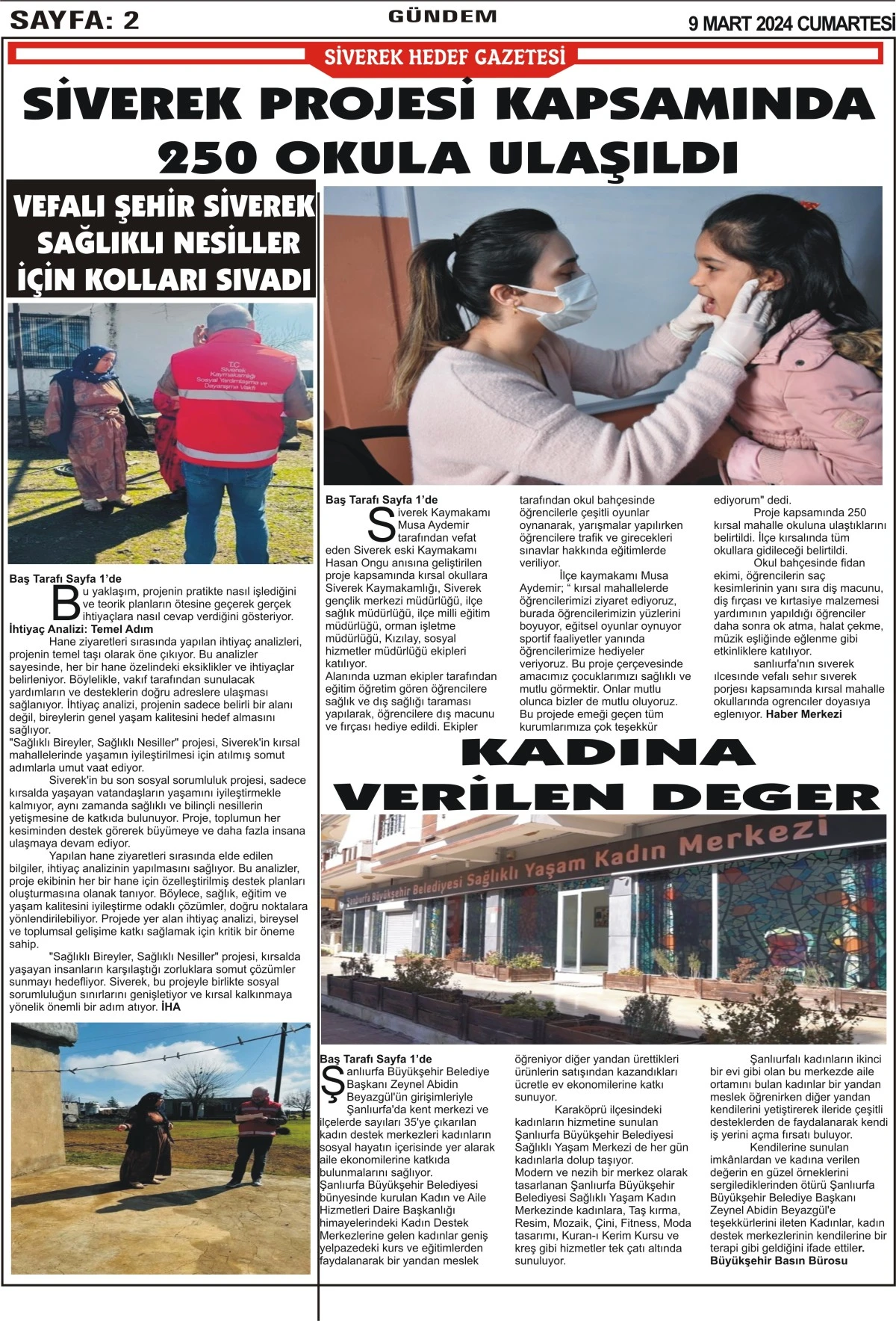 09.03.2024 Tarihli  Gazetemiz