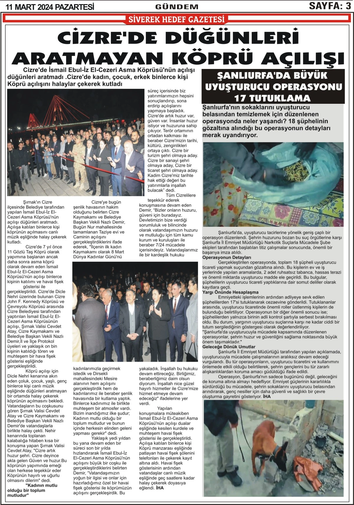 11.03.2024 Tarihli Gazetemiz