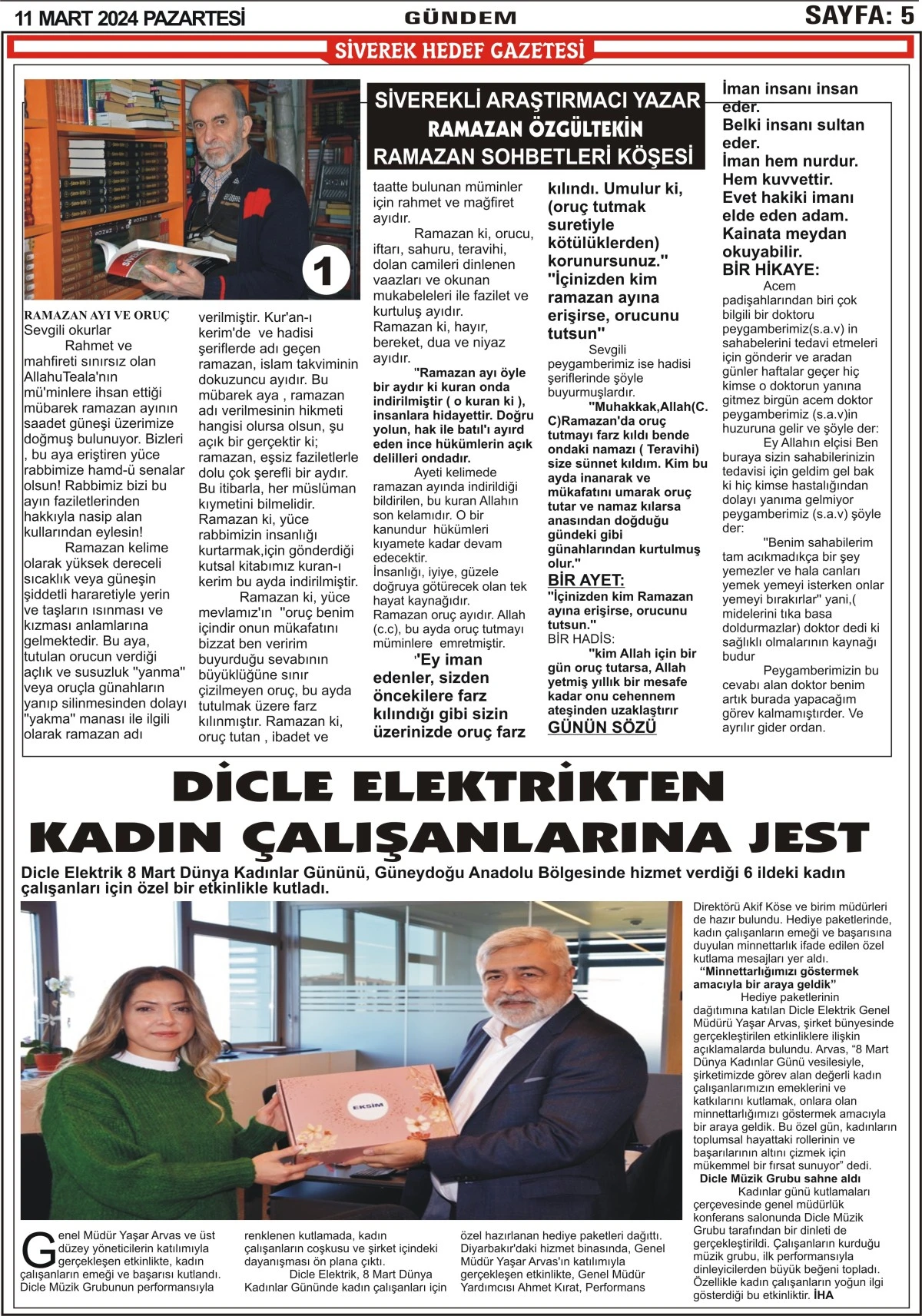 11.03.2024 Tarihli Gazetemiz