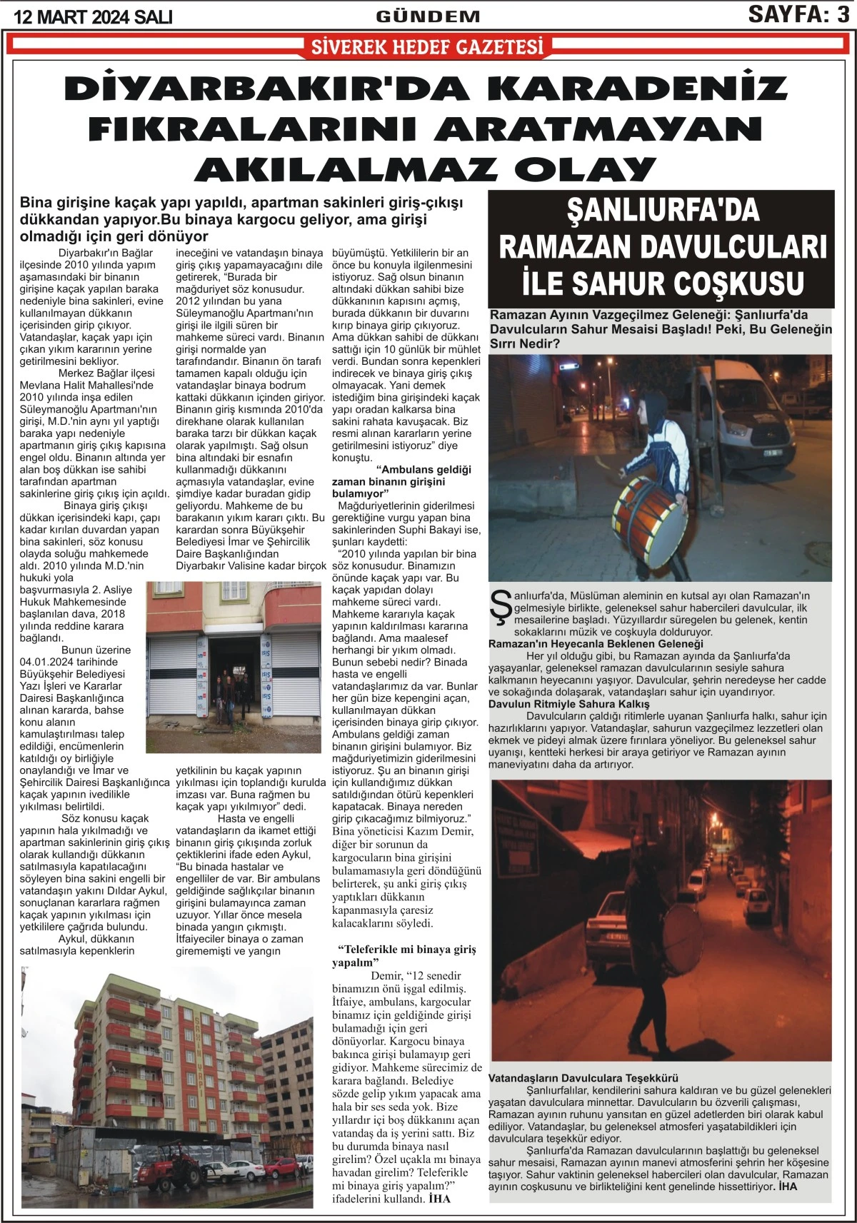 12.03.2024 Tarihli Gazetemiz