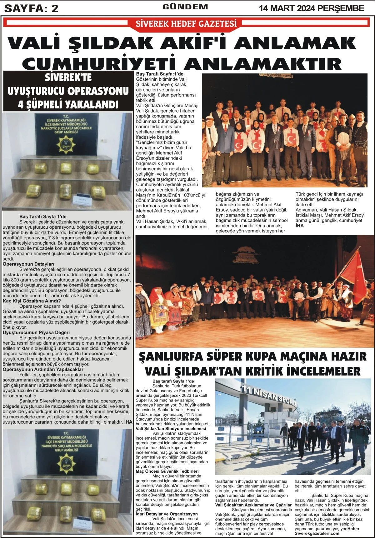 14.03.2024 Tarihli Gazetemiz