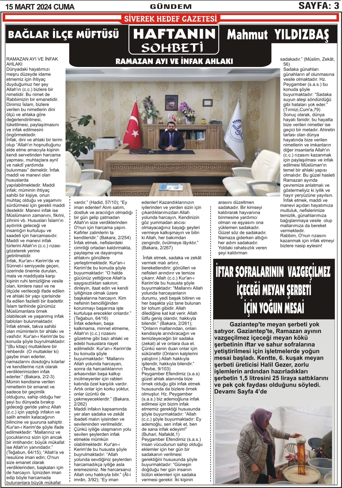 15.03.2024 Tarihli Gazetemiz