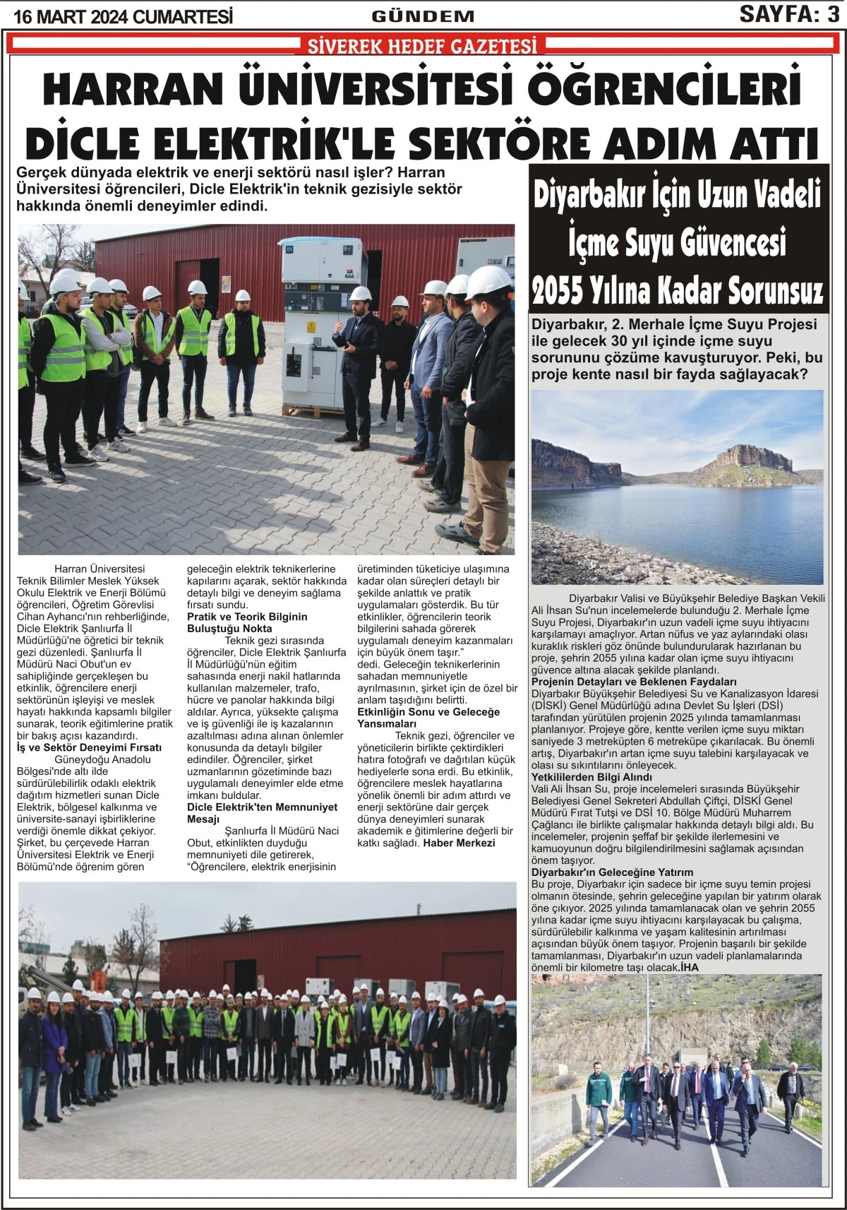 16 MART 2024  Tarihli Gazetemiz