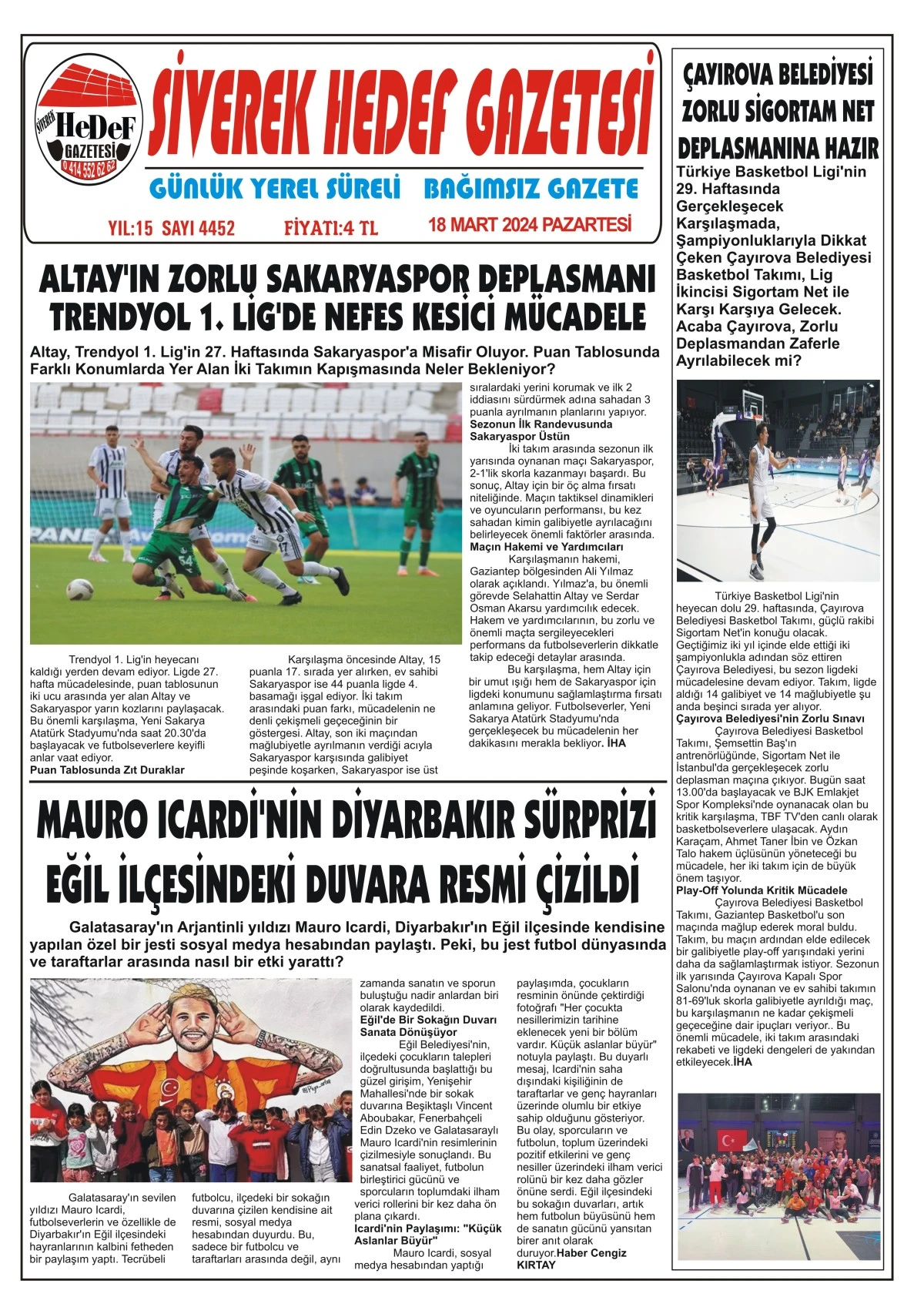 18.03.2024 Tarihli Gazetemiz