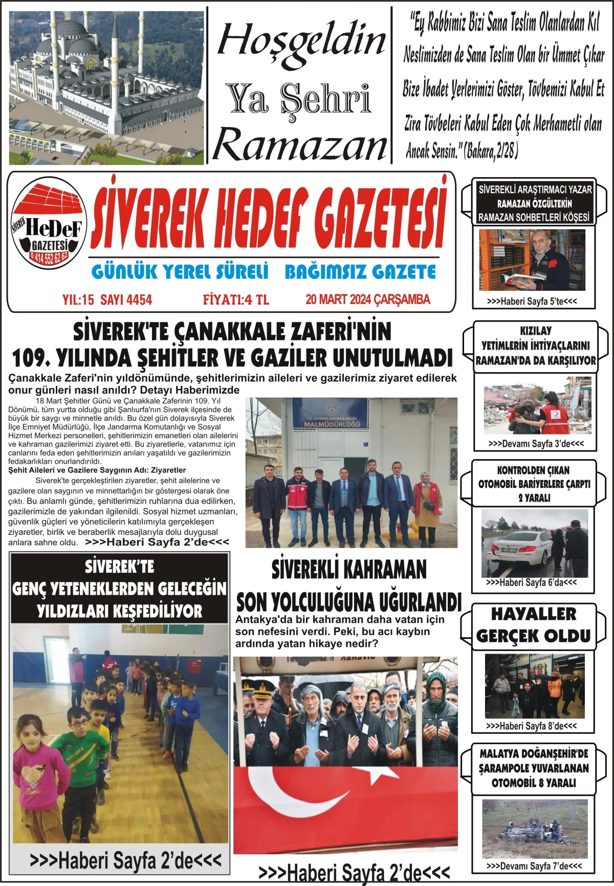 20.03.2024 Tarihli Gazetemiz