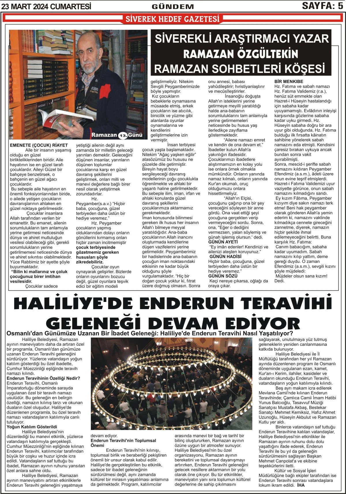 23.03.2024 Tarihli Gazetemiz